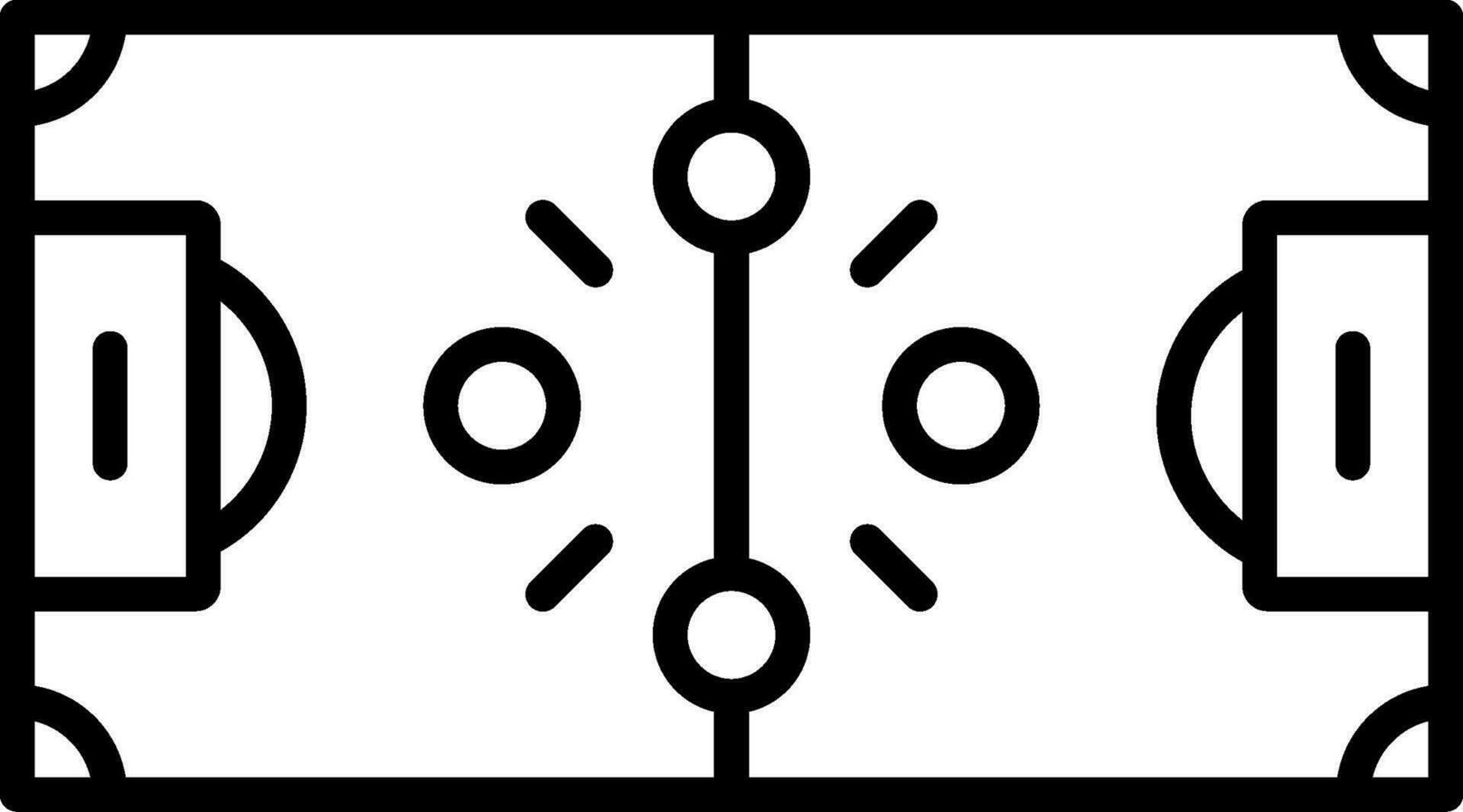 fotboll strategi linje ikon vektor
