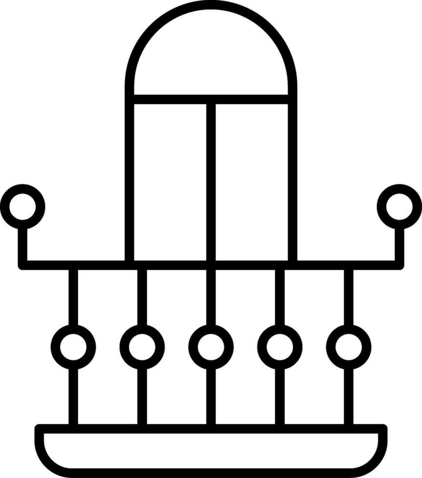 Symbol für die Balkonlinie vektor