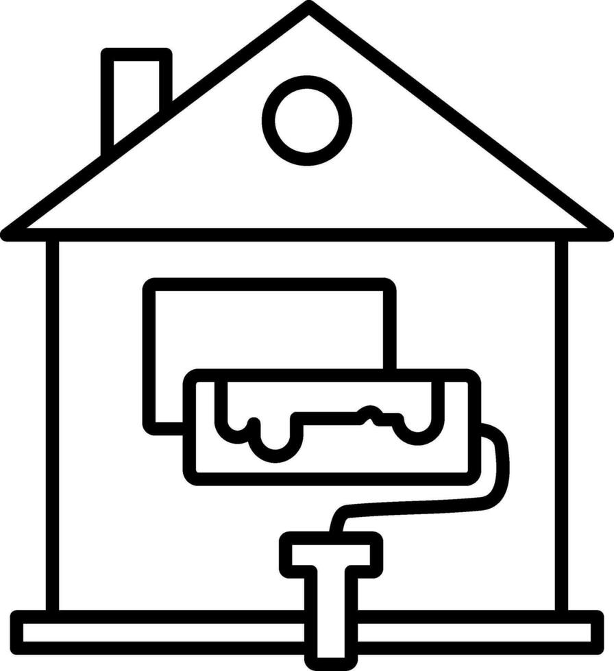 Zuhause Renovierung Linie Symbol vektor