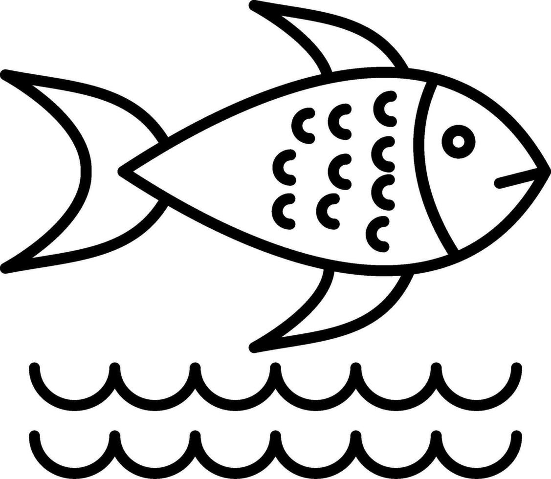 Symbol für die Fischlinie vektor