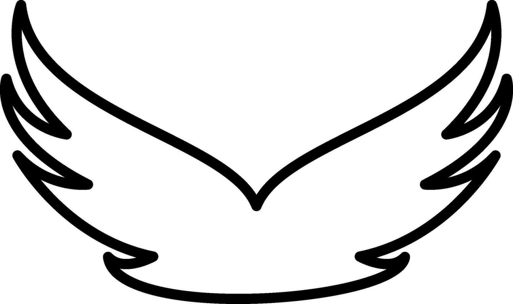 Flügel Linie Symbol vektor