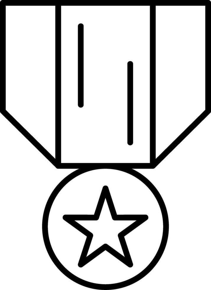 medalj av hedra linje ikon vektor