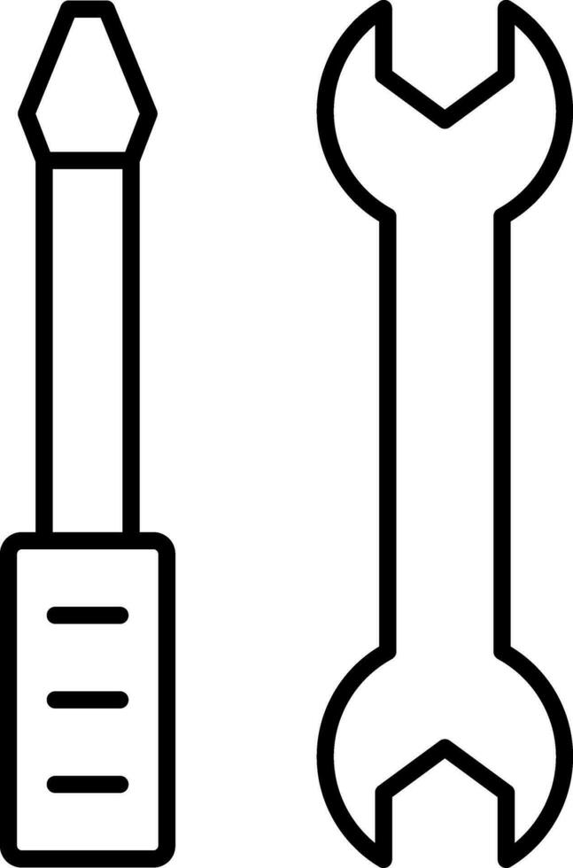 Reparatur Dienstleistungen Linie Symbol vektor