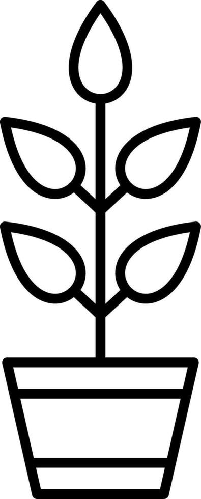 Symbol für die Pflanzenlinie vektor