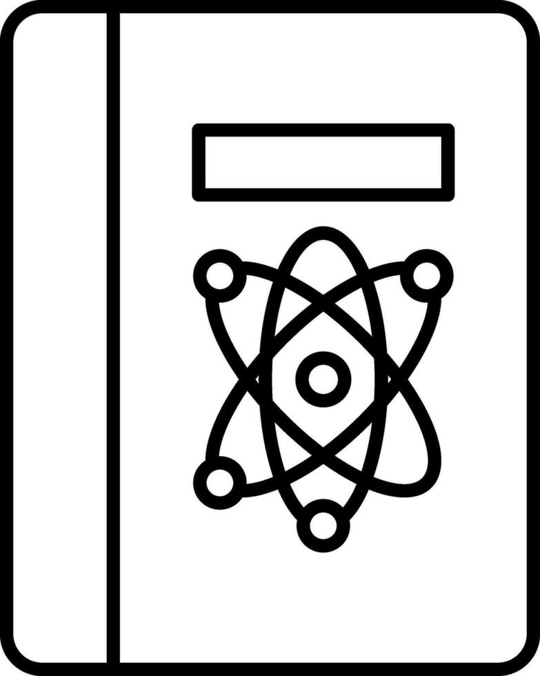 Symbol für Wissenschaftsbuchlinie vektor