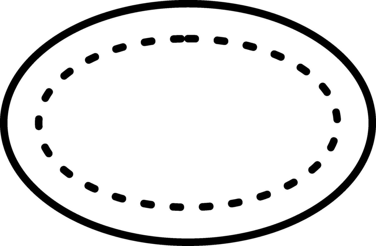 ovales Liniensymbol vektor