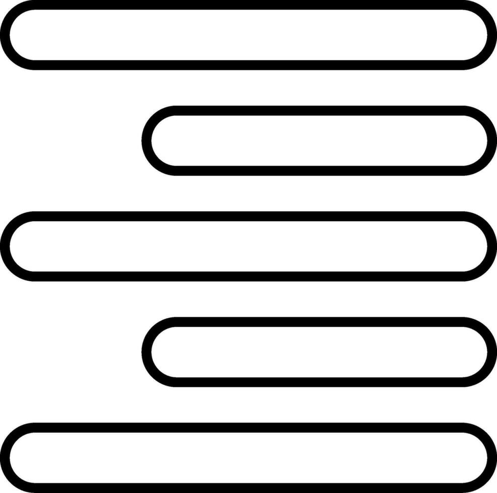 horizontal richtig ausrichten Linie Symbol vektor