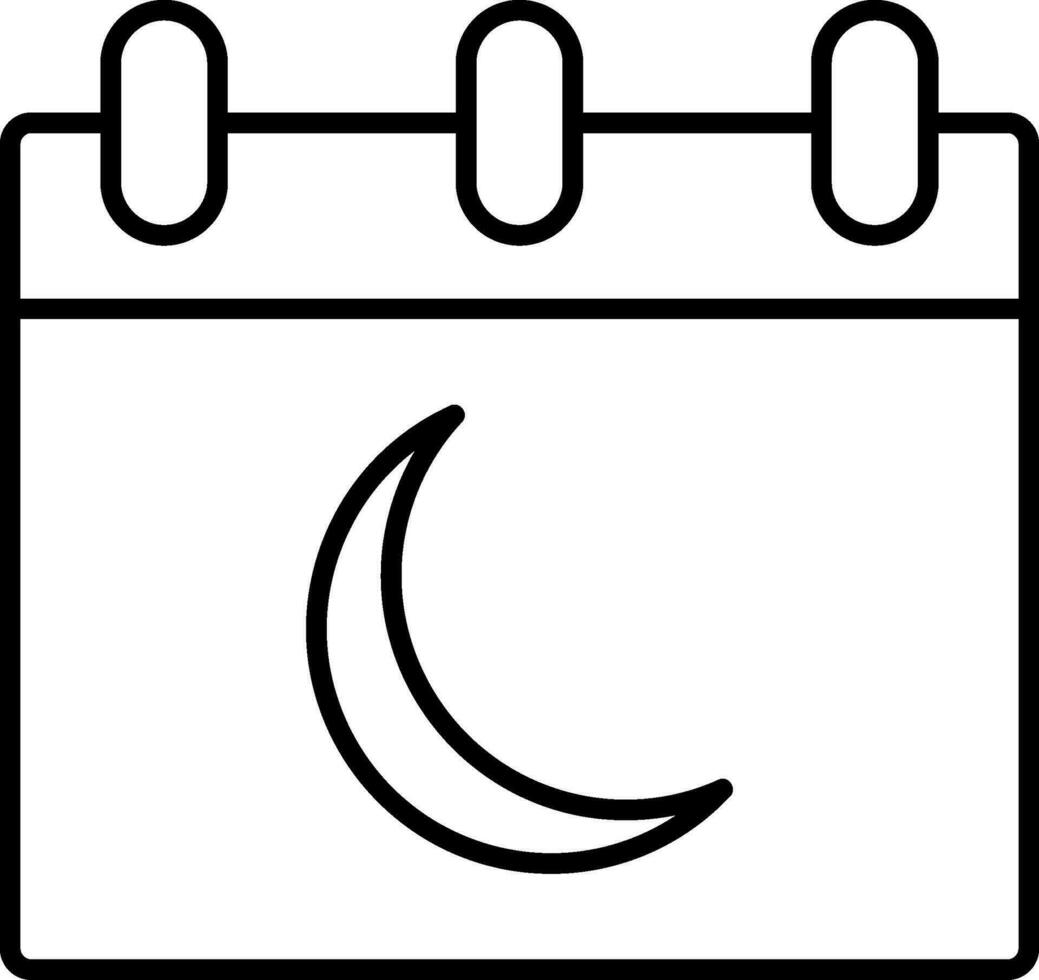 Mond Kalender Linie Symbol vektor