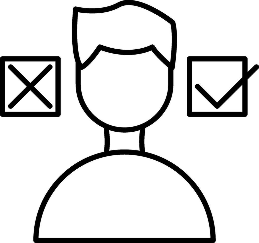 Symbol für Entscheidungsfindungslinie vektor