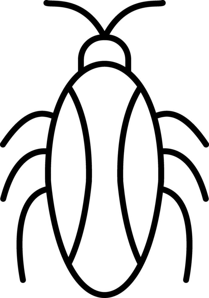 Symbol für Kakerlakenlinie vektor