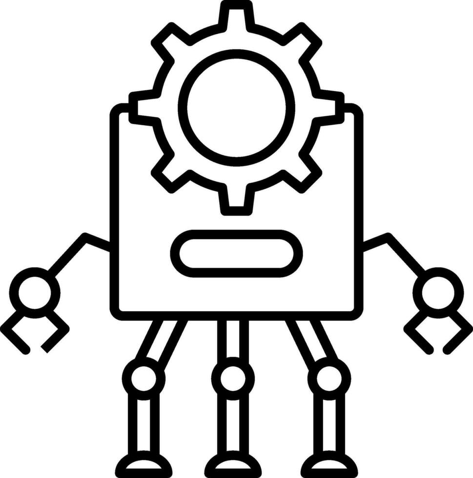 Symbol für die Roboterlinie vektor