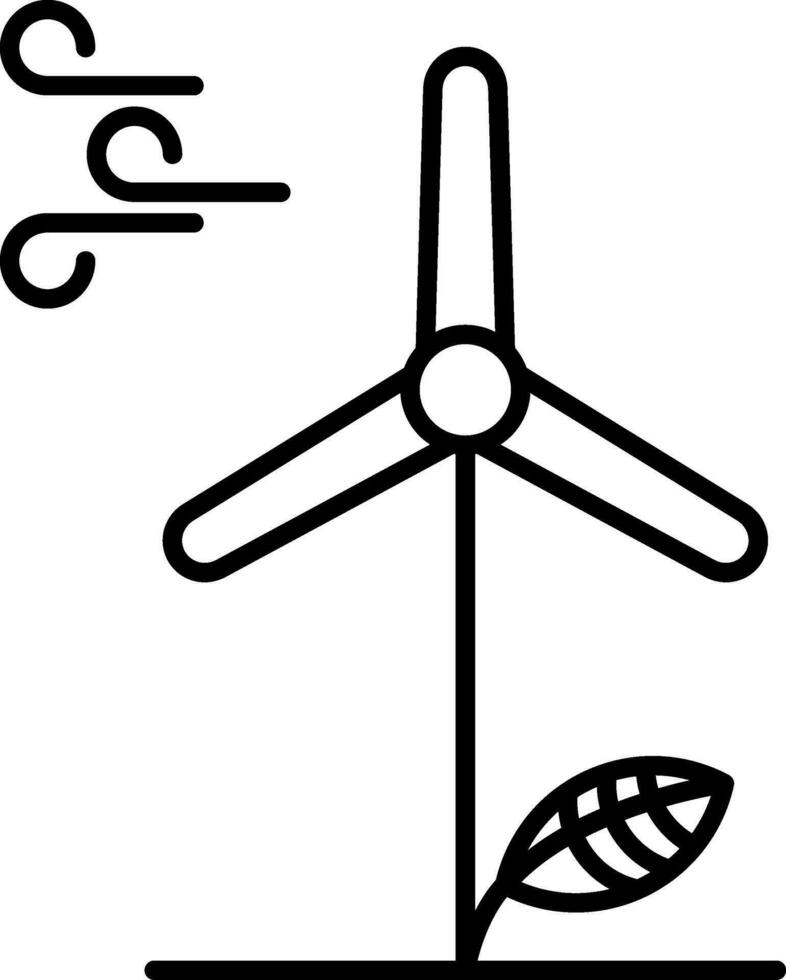 Symbol für die Windenergielinie vektor