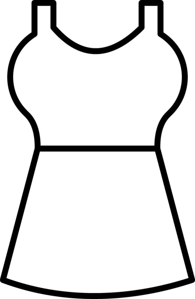 Kleid Liniensymbol vektor