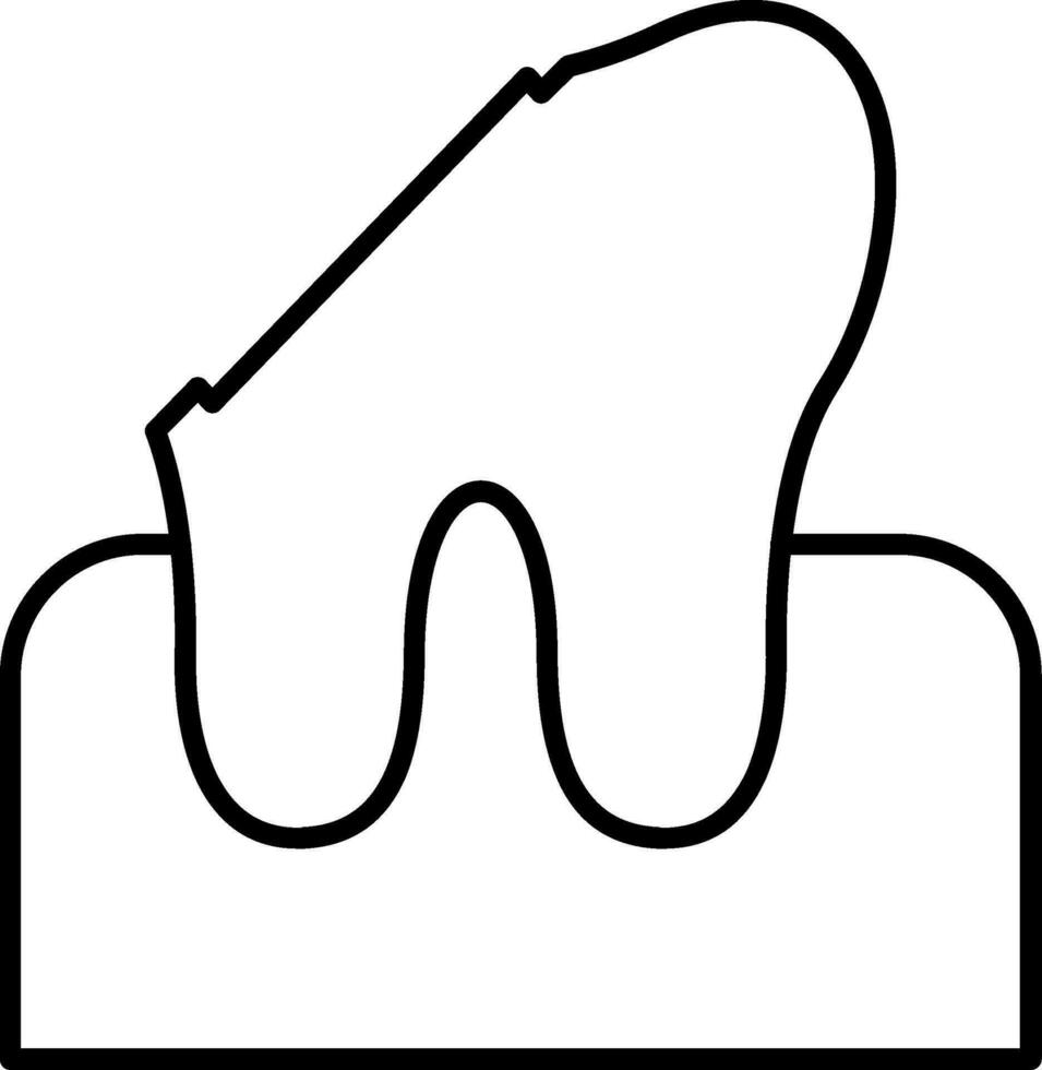 Symbol für Zahnkarieslinie vektor