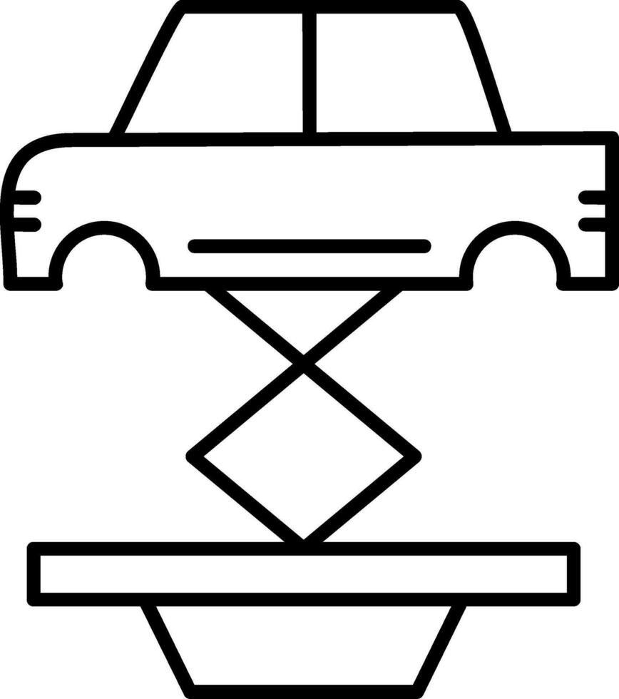 Symbol für die Autoreparaturlinie vektor