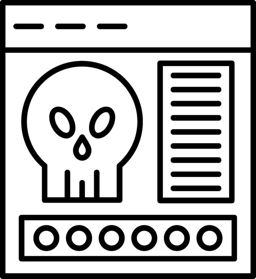 Malware-Liniensymbol vektor