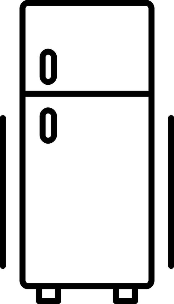 kylskåp linje ikon vektor
