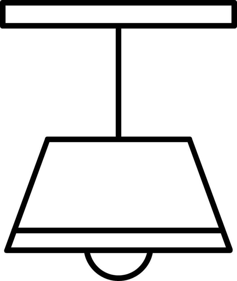 Liniensymbol für Deckenleuchte vektor