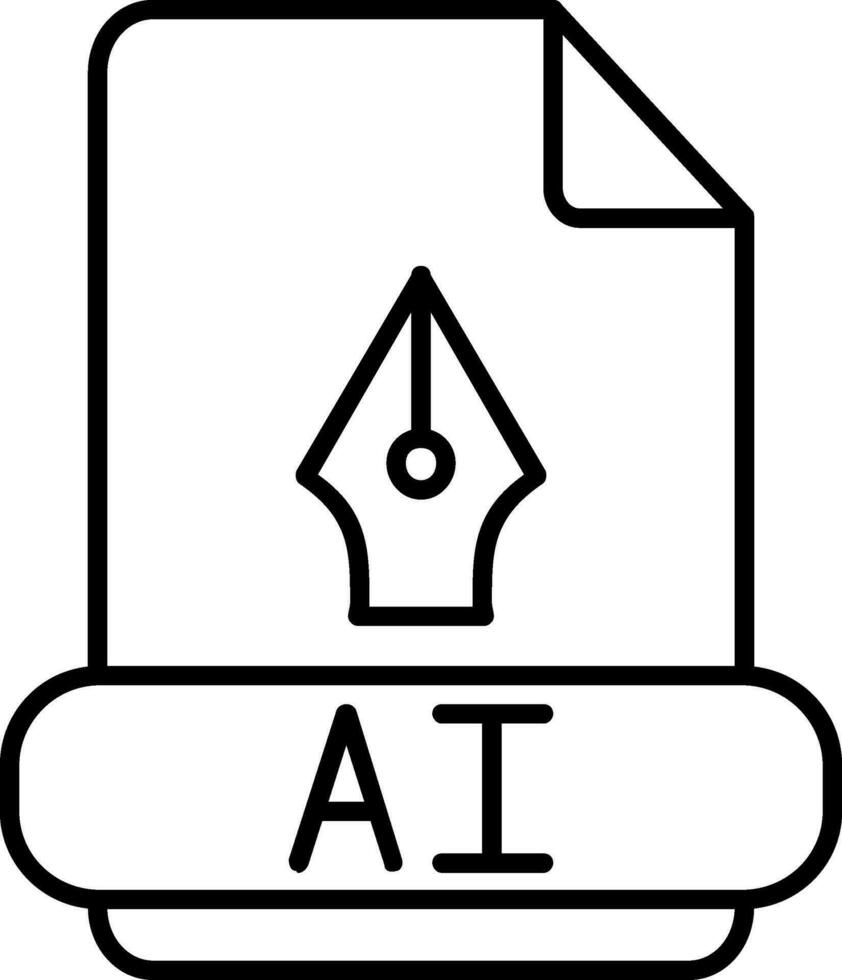 ai-Liniensymbol vektor