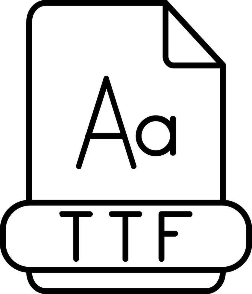 ttf linje ikon vektor