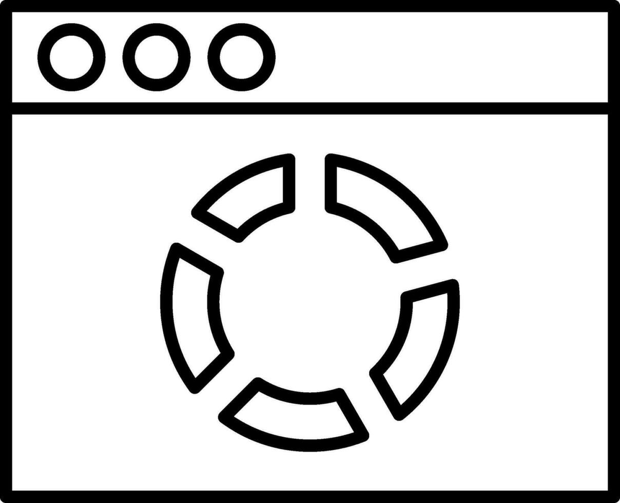 Symbol für die Weblinie vektor