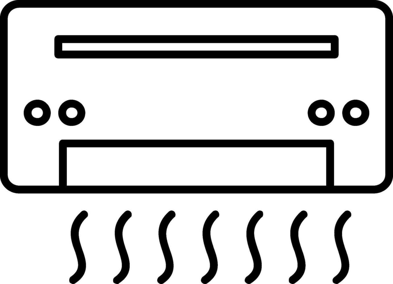 Liniensymbol der Klimaanlage vektor