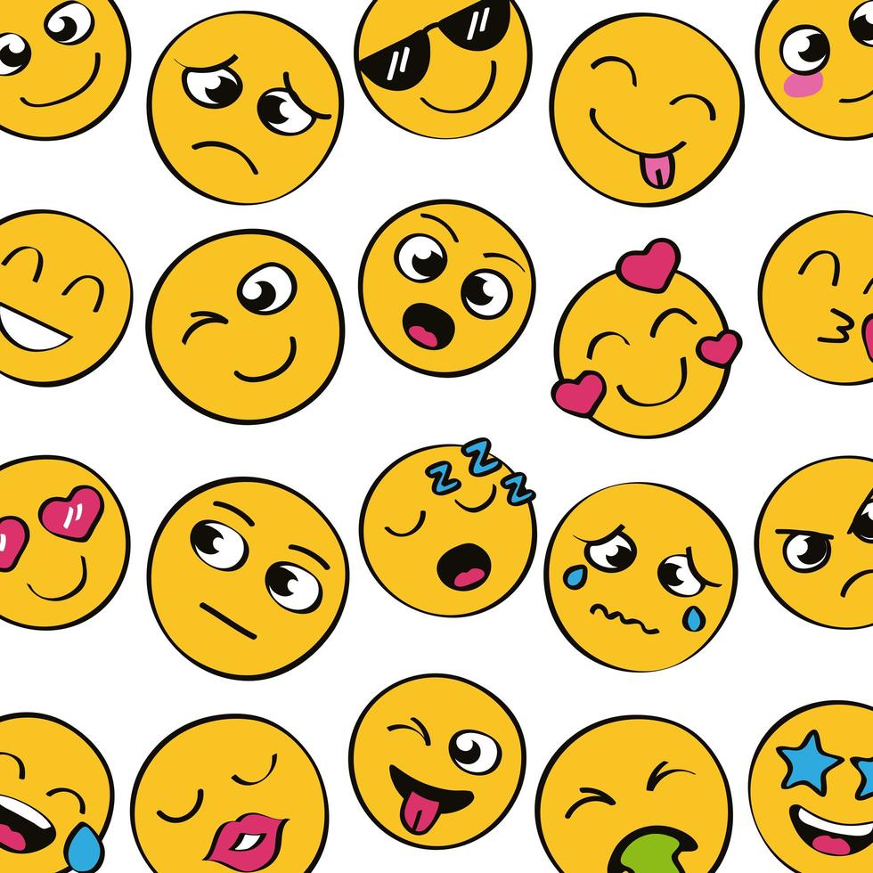 emojis ikoner mönster vektor