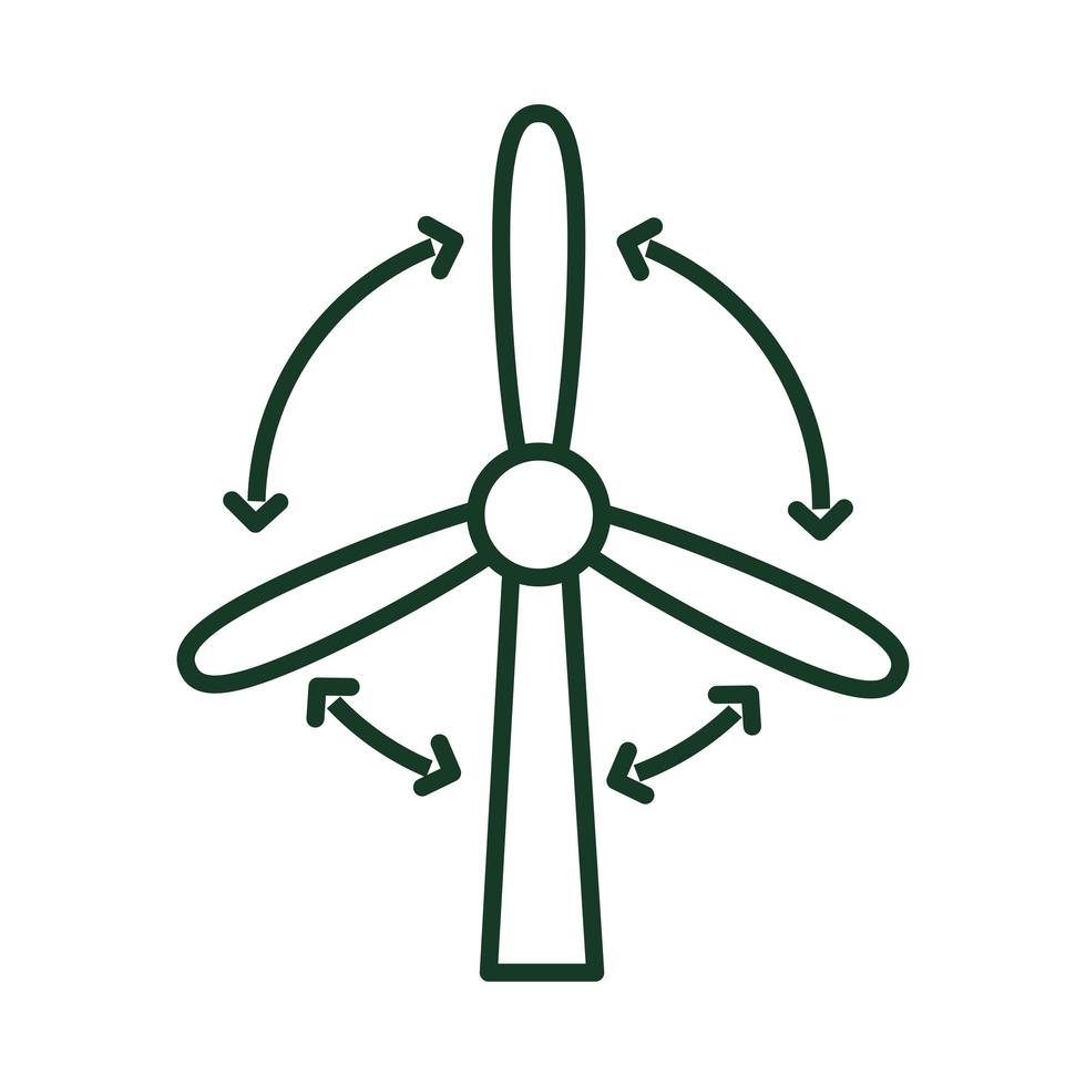 Windmühle Bioenergieturbine vektor