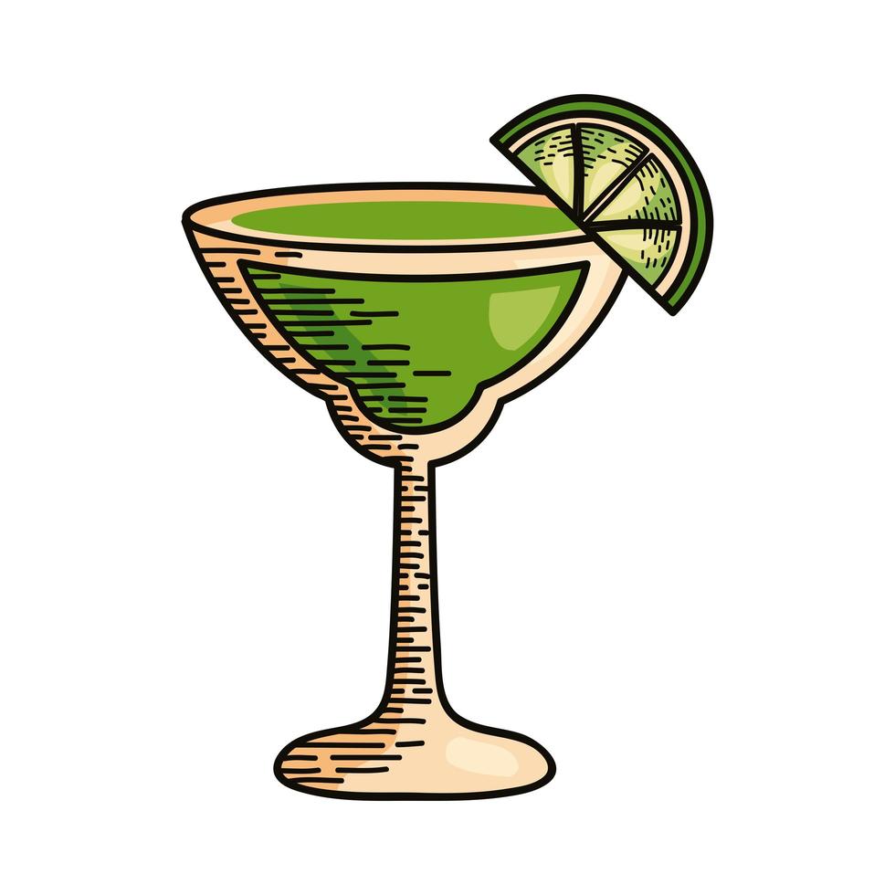 margarita cocktail drink vektor