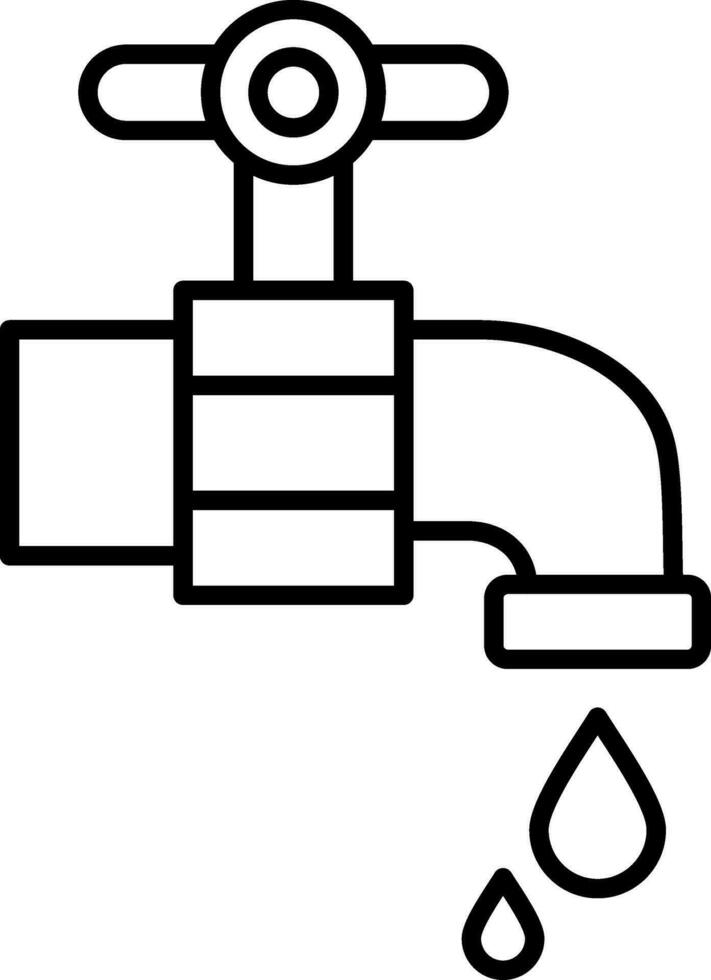 Symbol für die Wasserhahnlinie vektor