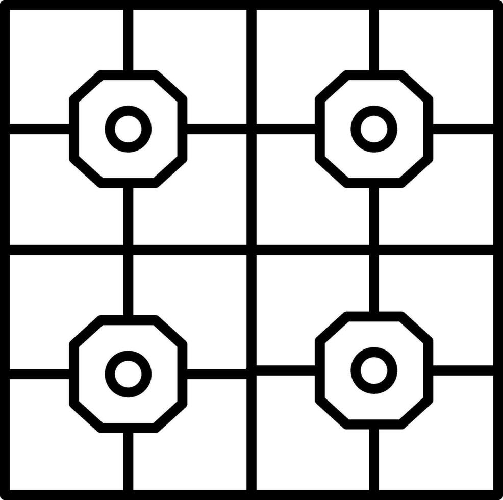 Symbol für die Linie der Bodenfliesen vektor