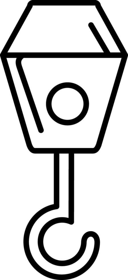 Hakenliniensymbol vektor