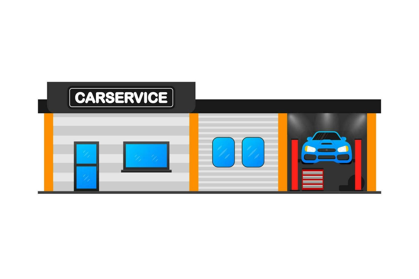 abstrakt Infografik mit Autowäsche eben Illustration. hoch Druck Waschmaschine. Vektor Banner