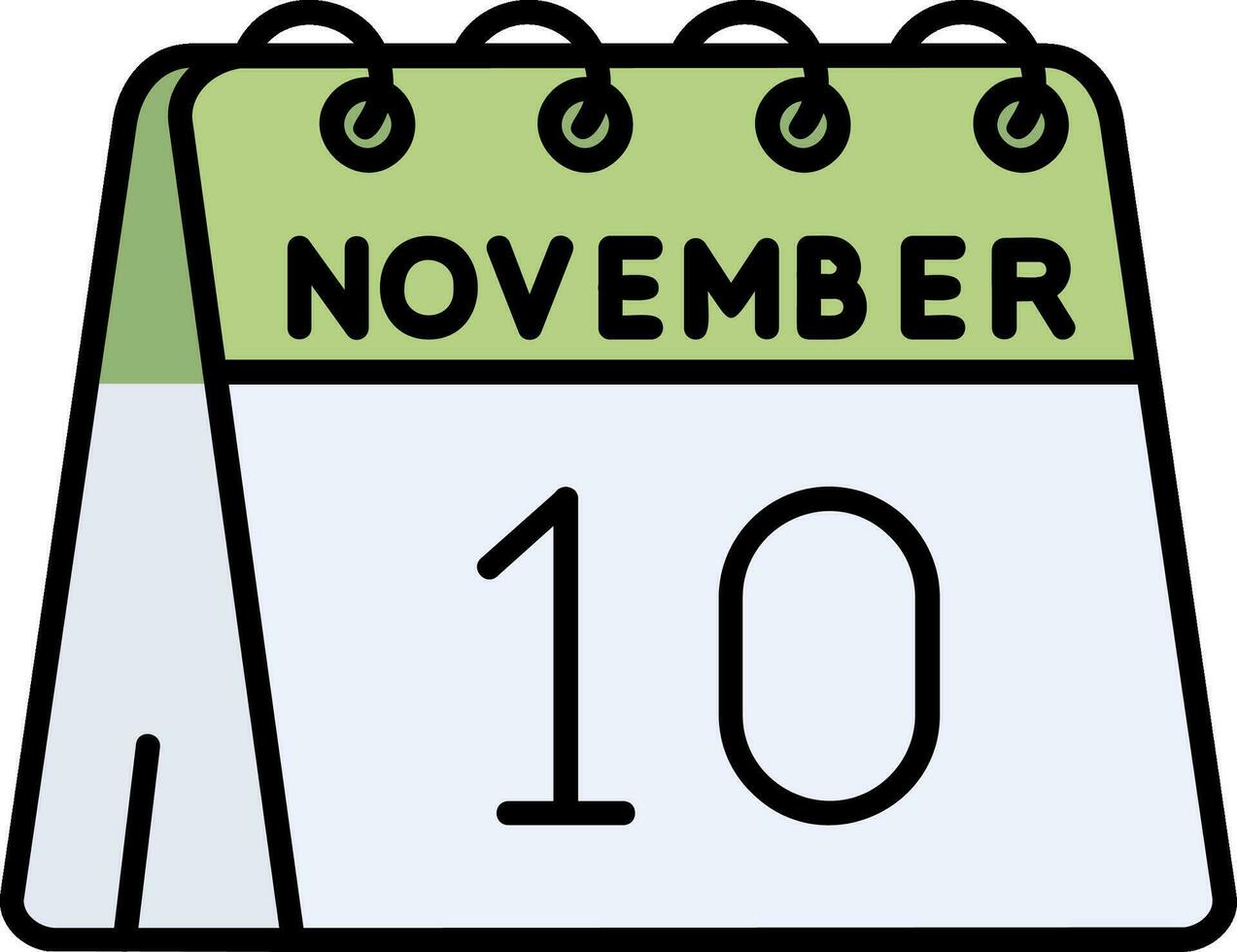 10 .. von November Linie gefüllt Symbol vektor