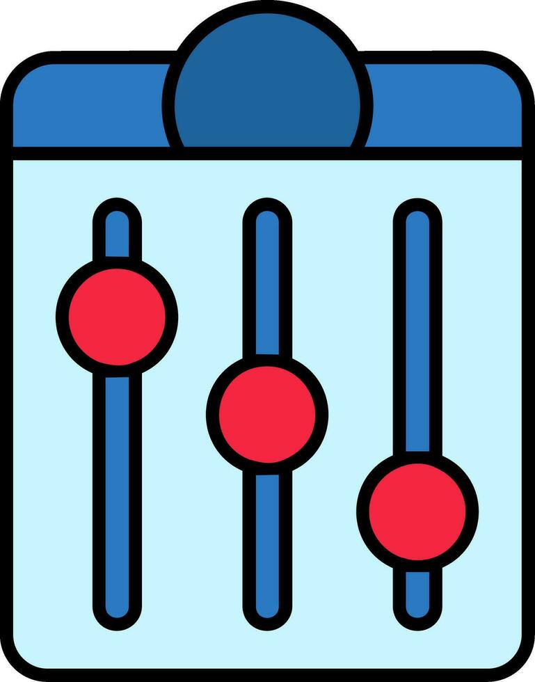 Equalizer Linie gefüllt Symbol vektor