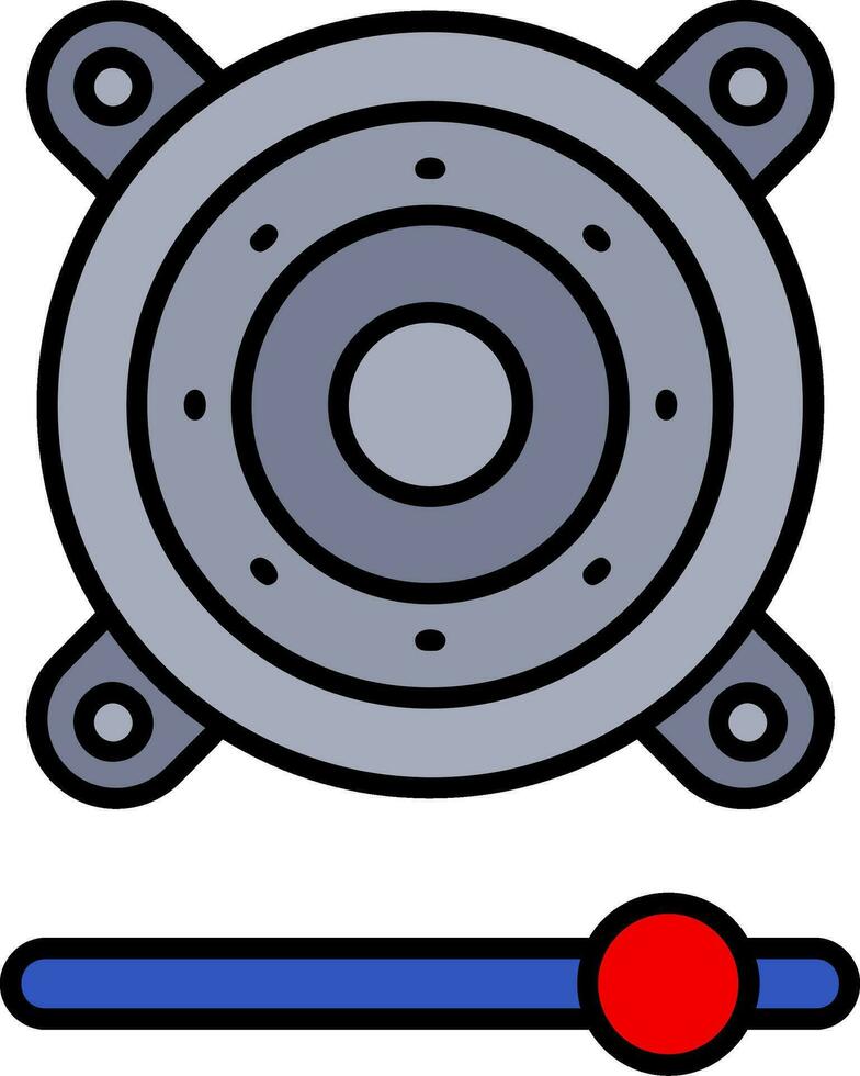 Symbol für gefüllte Lautsprecherlinie vektor