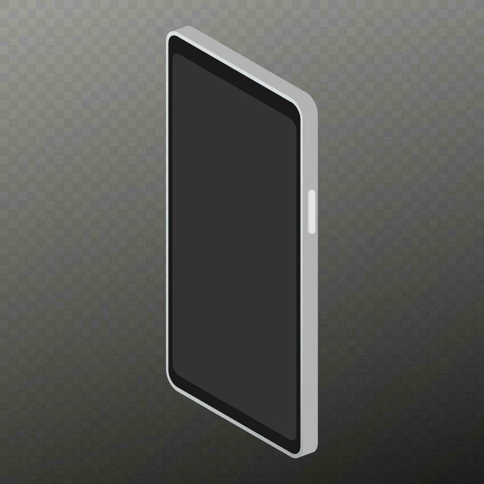 isometrisch eben 3d isoliert Smartphone. Vektor Illustration.