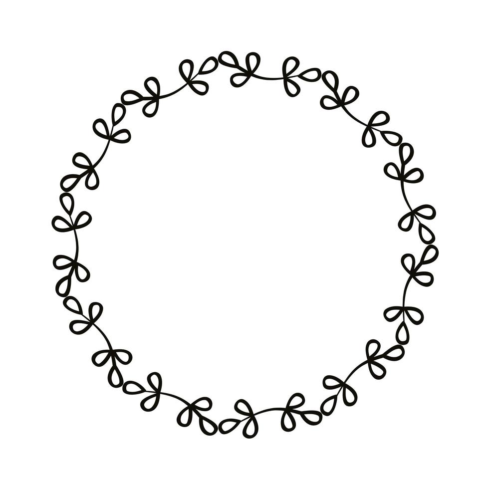 cirkulärt ritade ramblad vektor