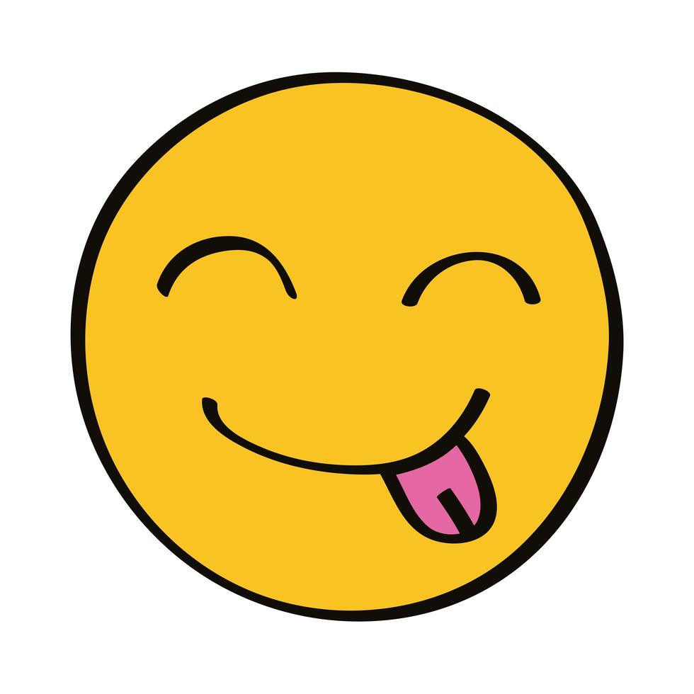 emoji med tungan ute vektor