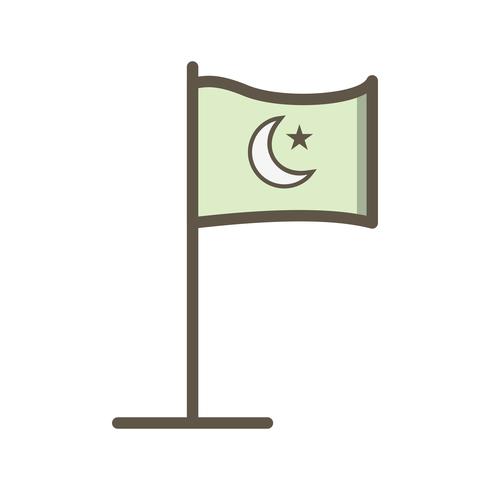 Islamische Flagge Vektor Icon