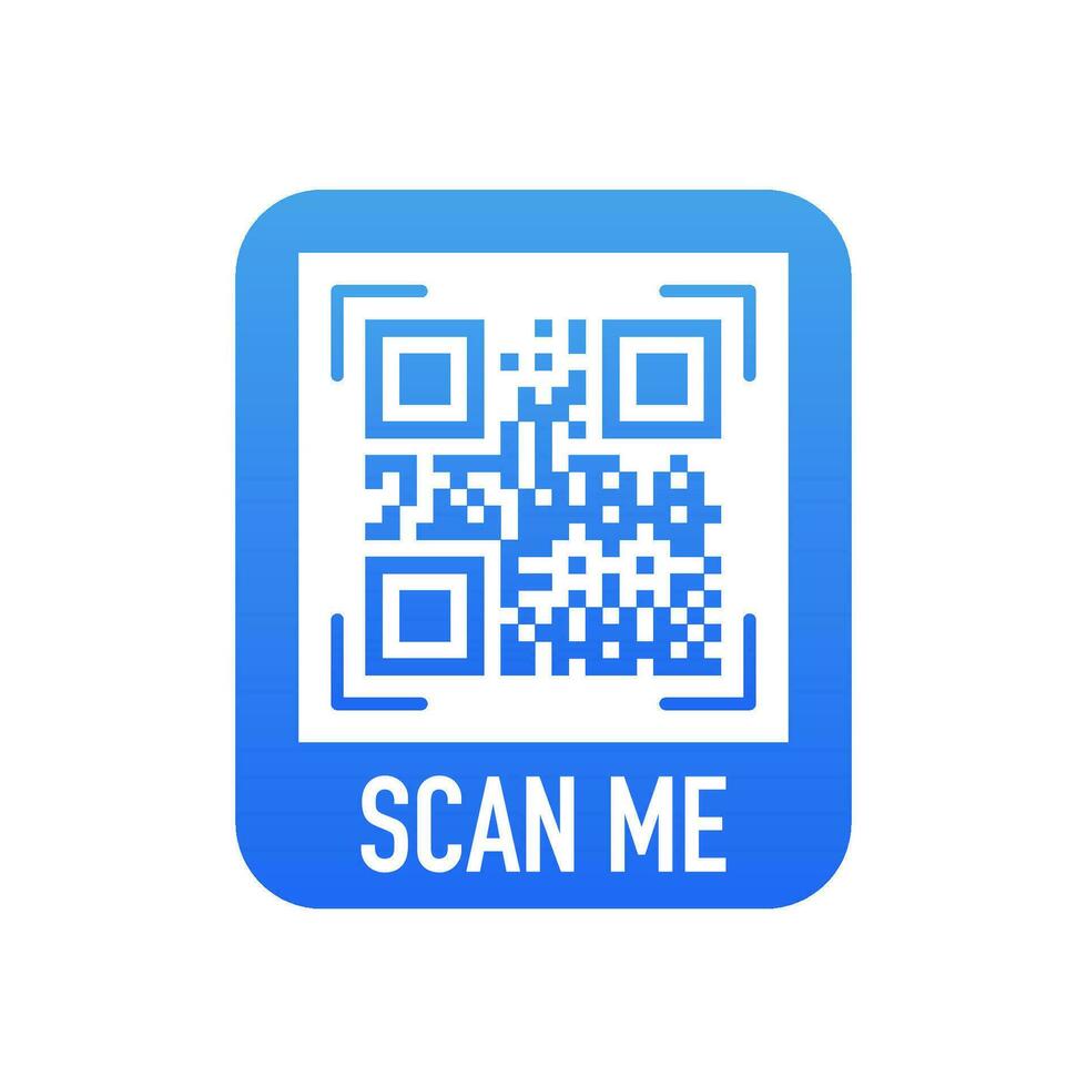 Scan mich Telefon Schild. Information Symbol Vektor. Bar Code Symbol. Vektor Lager Illustration.