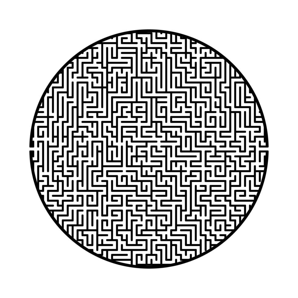 schwieriges großes Labyrinth. Spiel für Kinder und Erwachsene. Puzzle für Kinder. Labyrinth Rätsel. den richtigen Weg finden. flache Vektorillustration. vektor