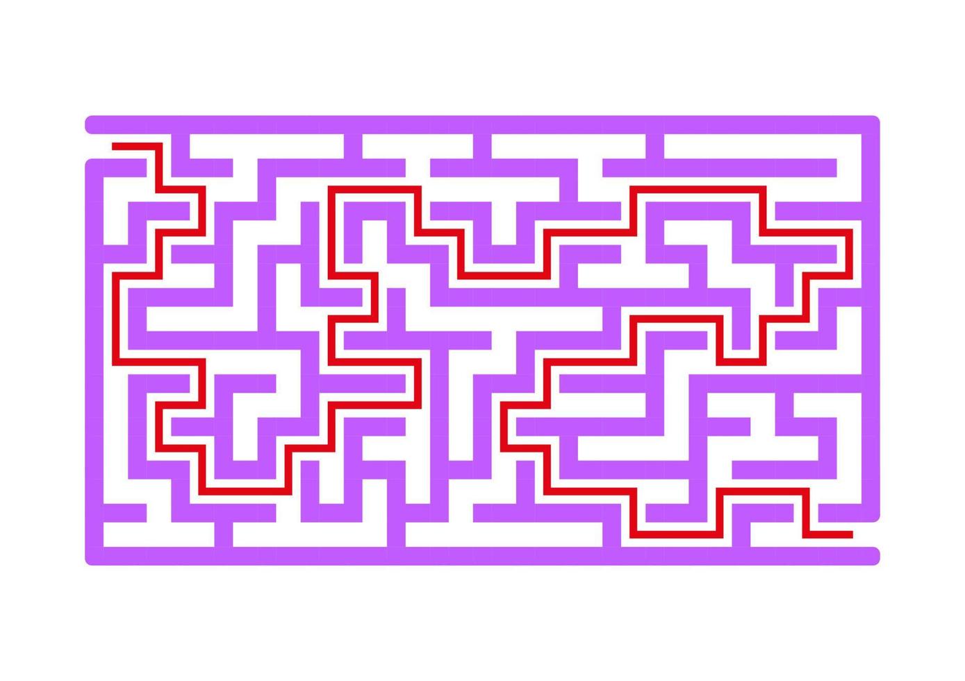 abstraktes Labyrinth. Lernspiel für Kinder. Puzzle für Kinder. Labyrinth Rätsel. den richtigen Weg finden. Vektor-Illustration. vektor