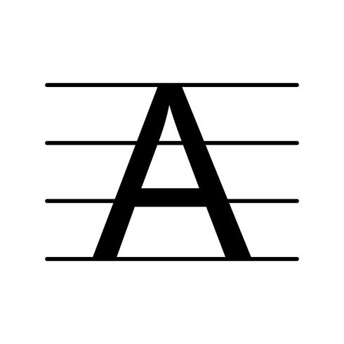 Großbuchstaben-Vektor-Symbol vektor
