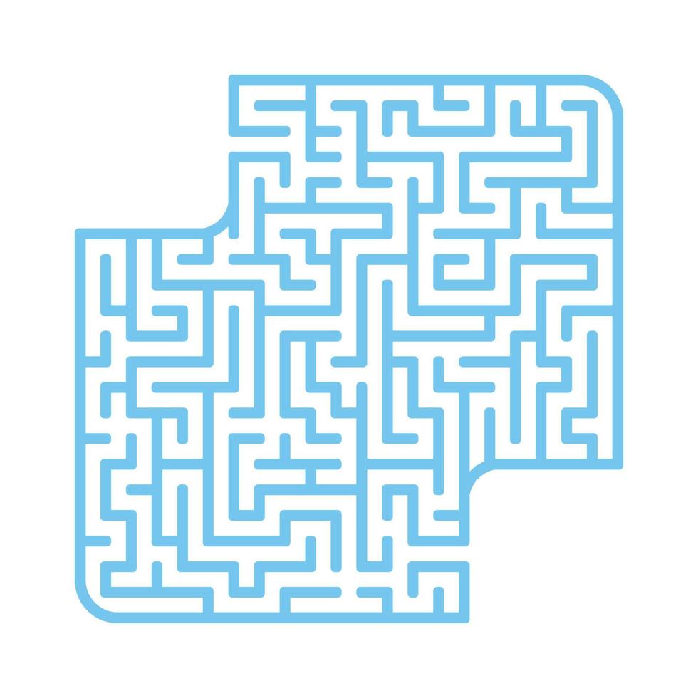 abstraktes Labyrinth. Spiel für Kinder. Puzzle für Kinder. Labyrinth Rätsel. den richtigen Weg finden. Farbe-Vektor-Illustration. vektor