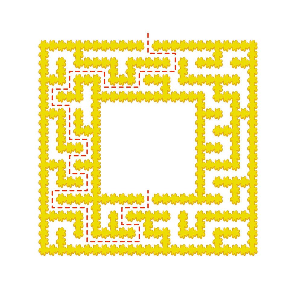 abstraktes Labyrinth. Spiel für Kinder. Puzzle für Kinder. Labyrinth Rätsel. den richtigen Weg finden. Farbe-Vektor-Illustration. vektor