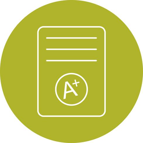 A + Grade Vector Icon