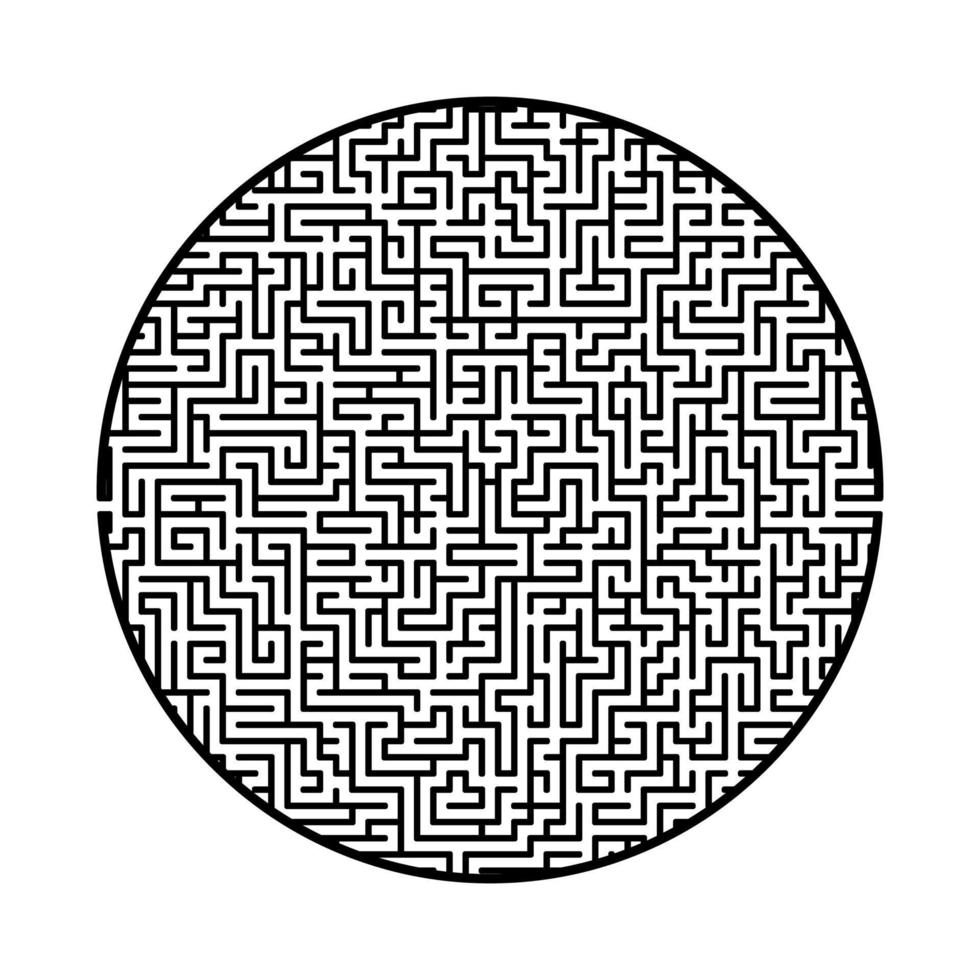 schwieriges großes Labyrinth. Spiel für Kinder und Erwachsene. Puzzle für Kinder. Labyrinth Rätsel. den richtigen Weg finden. flache Vektorillustration. vektor