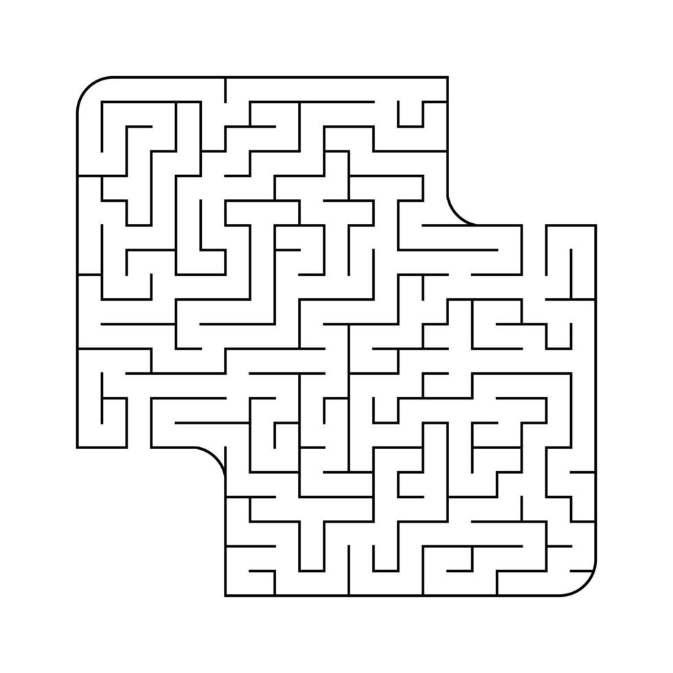 abstraktes Labyrinth. Lernspiel für Kinder. Puzzle für Kinder. Labyrinth Rätsel. den richtigen Weg finden. Vektor-Illustration. vektor