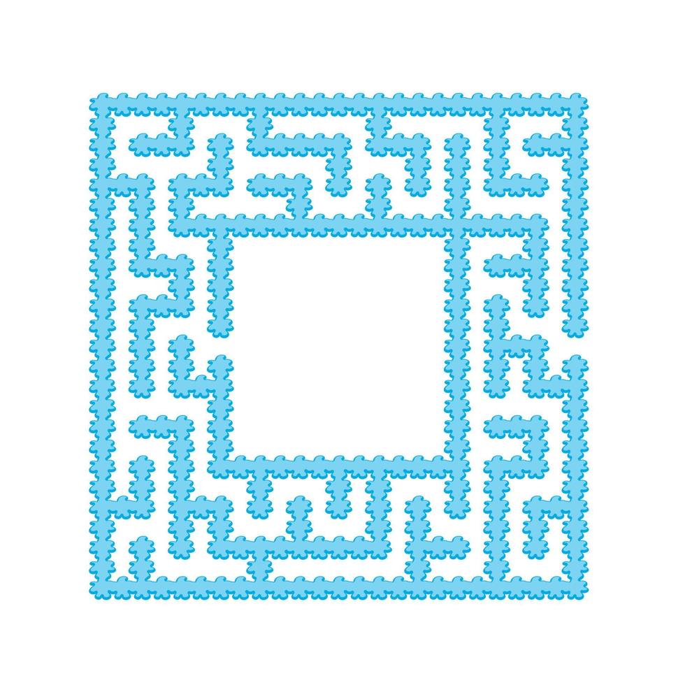 abstraktes Labyrinth. Spiel für Kinder. Puzzle für Kinder. Labyrinth Rätsel. den richtigen Weg finden. Farbe-Vektor-Illustration. vektor